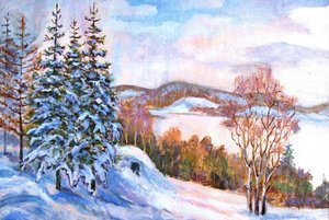 Выставка «Зима в работах охинских художников»